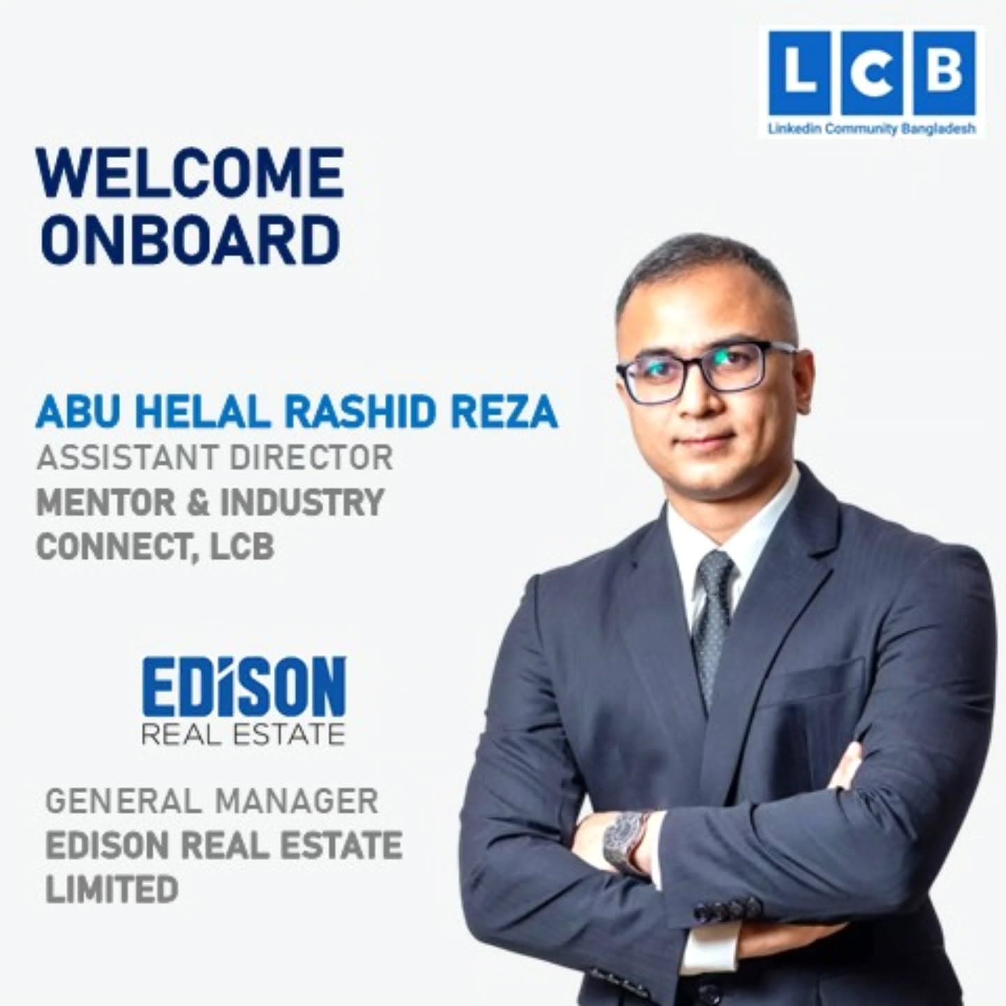 Abu Helal Rashid Reza Joins as Assistant Director, Mentor & Industry Connect